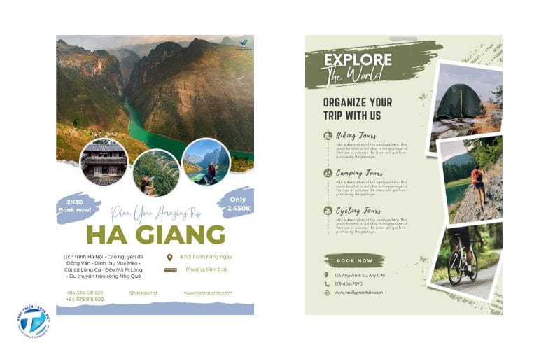 Mẫu tờ rơi giới thiệu sản phẩm du lịch